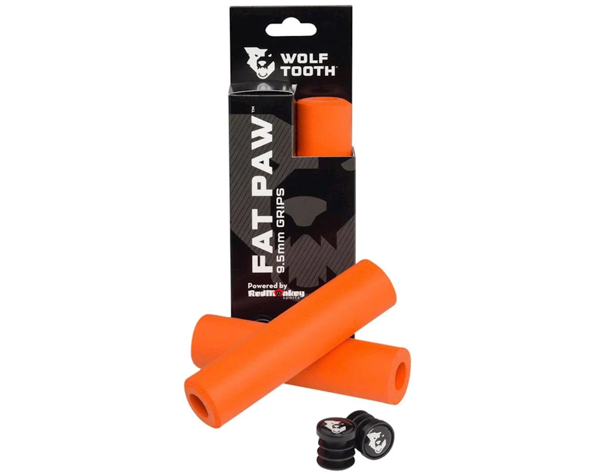Wolf Tooth Components Fat Paw Slip-On Grips (Orange)